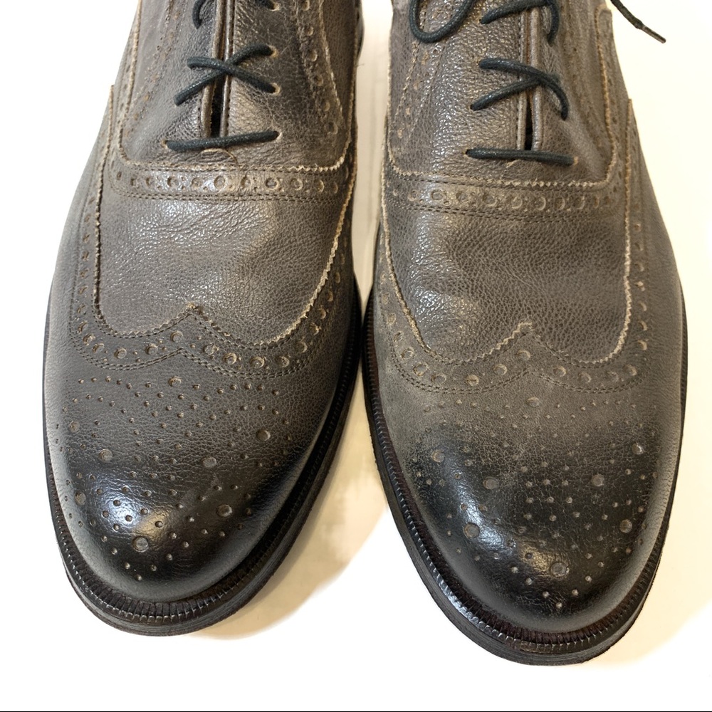 Bruschi Wing-tip Lace Up Oxfords Grey EUC - Picture 3 of 8